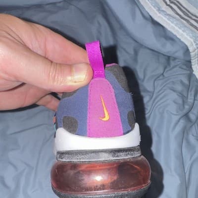 Nike Air Max 270 React Multicolor Colorblock Low Top Sneaker Textile Rubber - Thumbnail 9