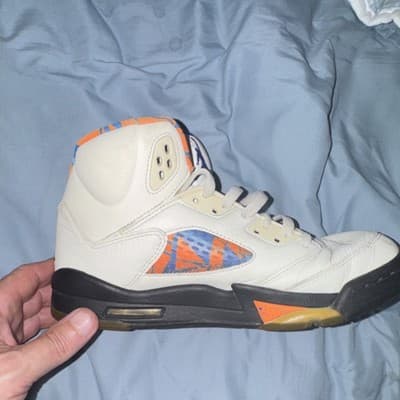 Nike Air Jordan 5 Retro International Flight White Blue Orange AJ5 GS Youth 9Y - Thumbnail 5