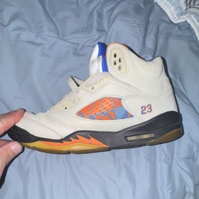 Nike Air Jordan 5 Retro International Flight White Blue Orange AJ5 GS Youth 9Y - Thumbnail 3