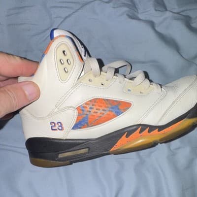 Nike Air Jordan 5 Retro International Flight White Blue Orange AJ5 GS Youth 9Y - Thumbnail 6