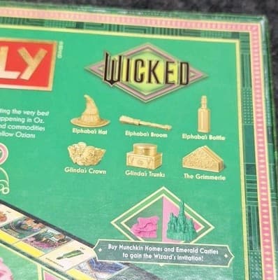 Monopoly Wicked Board Game Wizard Of Oz Sealed Hasbro Complete In Box New 2014 - Thumbnail 4