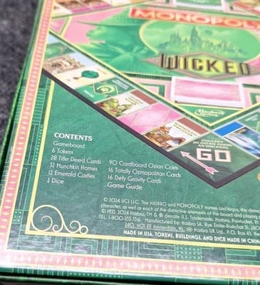 Monopoly Wicked Board Game Wizard Of Oz Sealed Hasbro Complete In Box New 2014 - Thumbnail 5