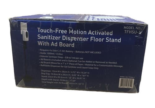 Soap Dispenser Automatic Hands-Free Floor Stand Advertisement Board Sealed - Thumbnail 3