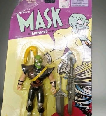 The Mask The Animated Series 5" Action Figure Ninja Mask Toy Island 1997 Sealed - Thumbnail 4