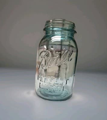 Ball Perfect Mason Jar One Quart #2 1923 1933 Vintage Blue Color - Image 1