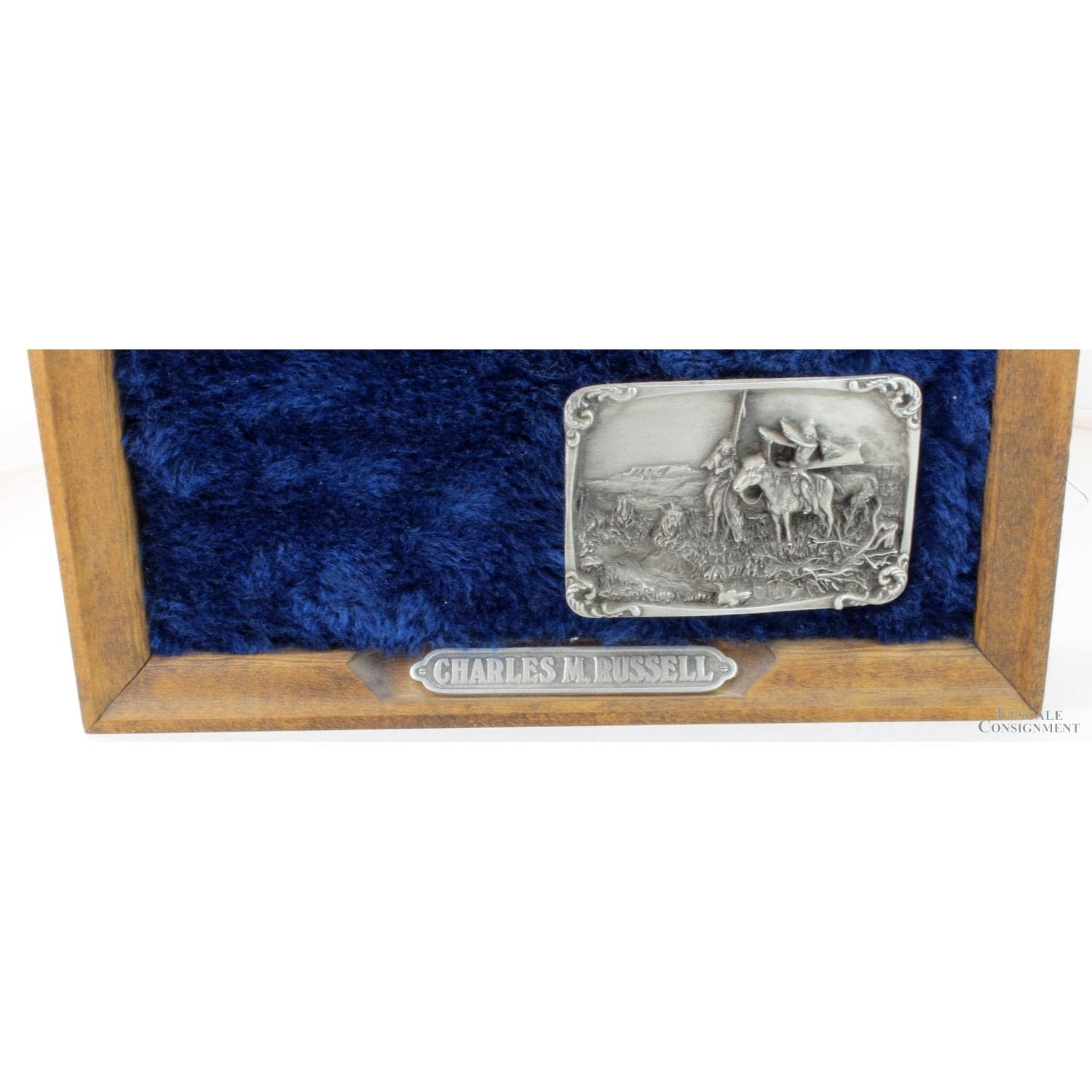 Charles M. Russell Pewter Buckle Set – Framed with COA – Western art collectible. - Thumbnail 6