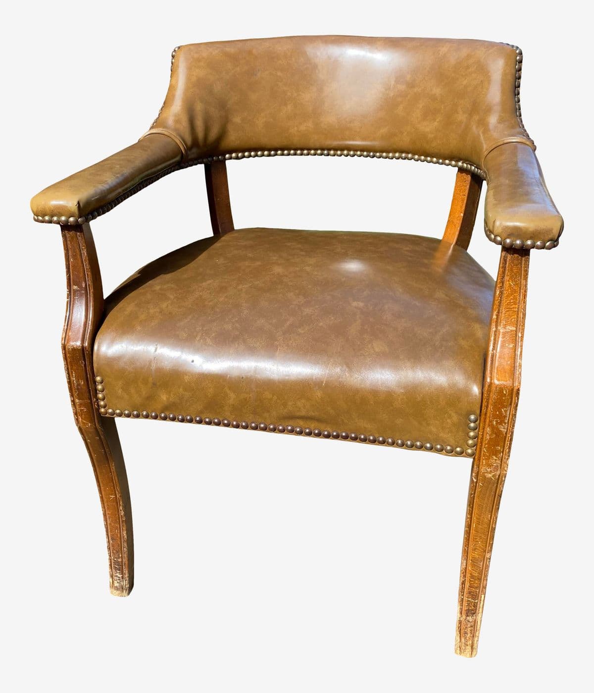 Vintage Leather Accent Chair - Image 1