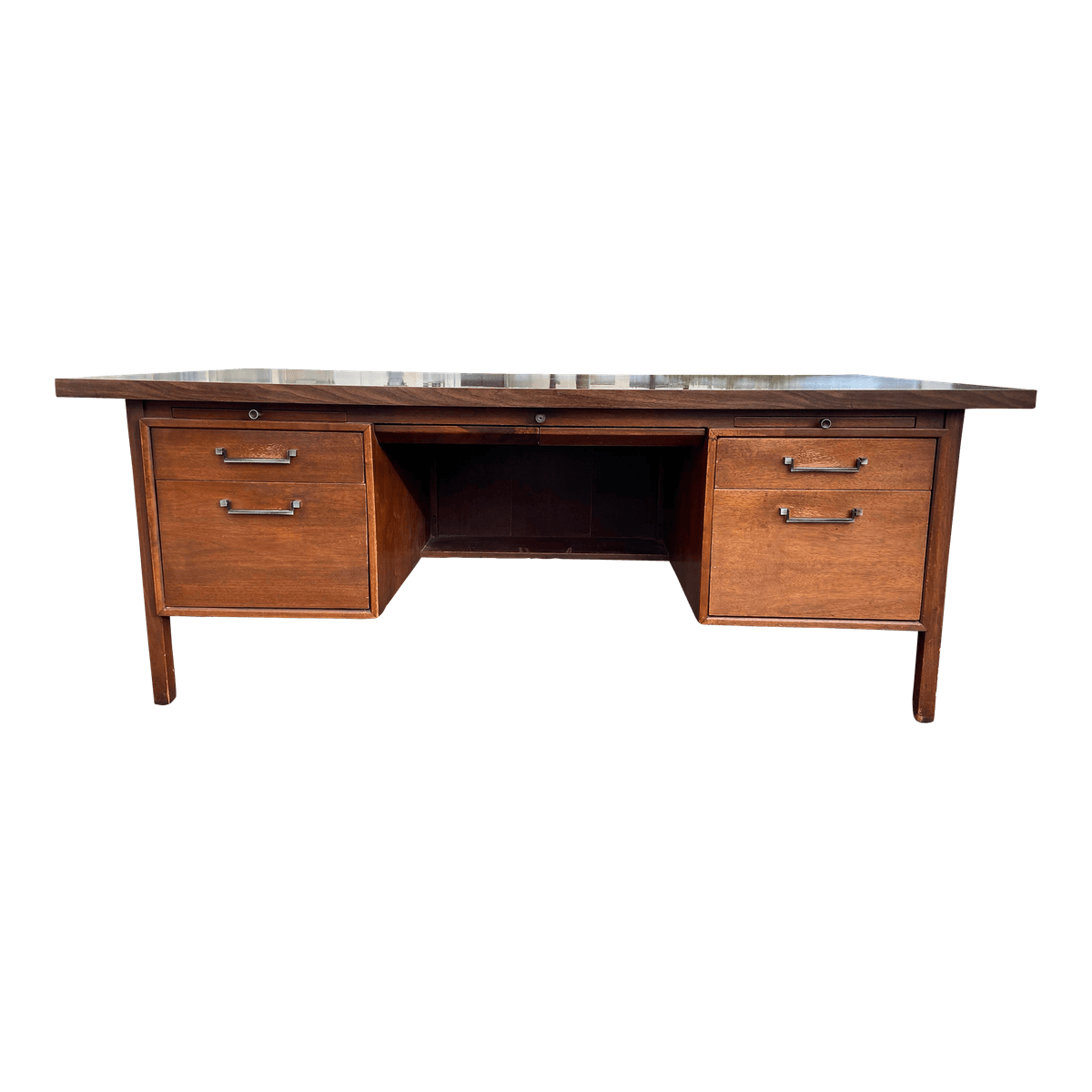 1960s Vintage Mid Century Modern Executive Desk - Thumbnail 14