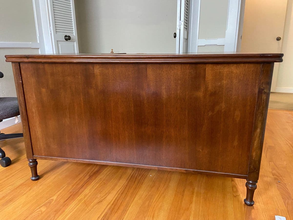 1970s Vintage Mid Century Modern Wooden Desk - Thumbnail 10