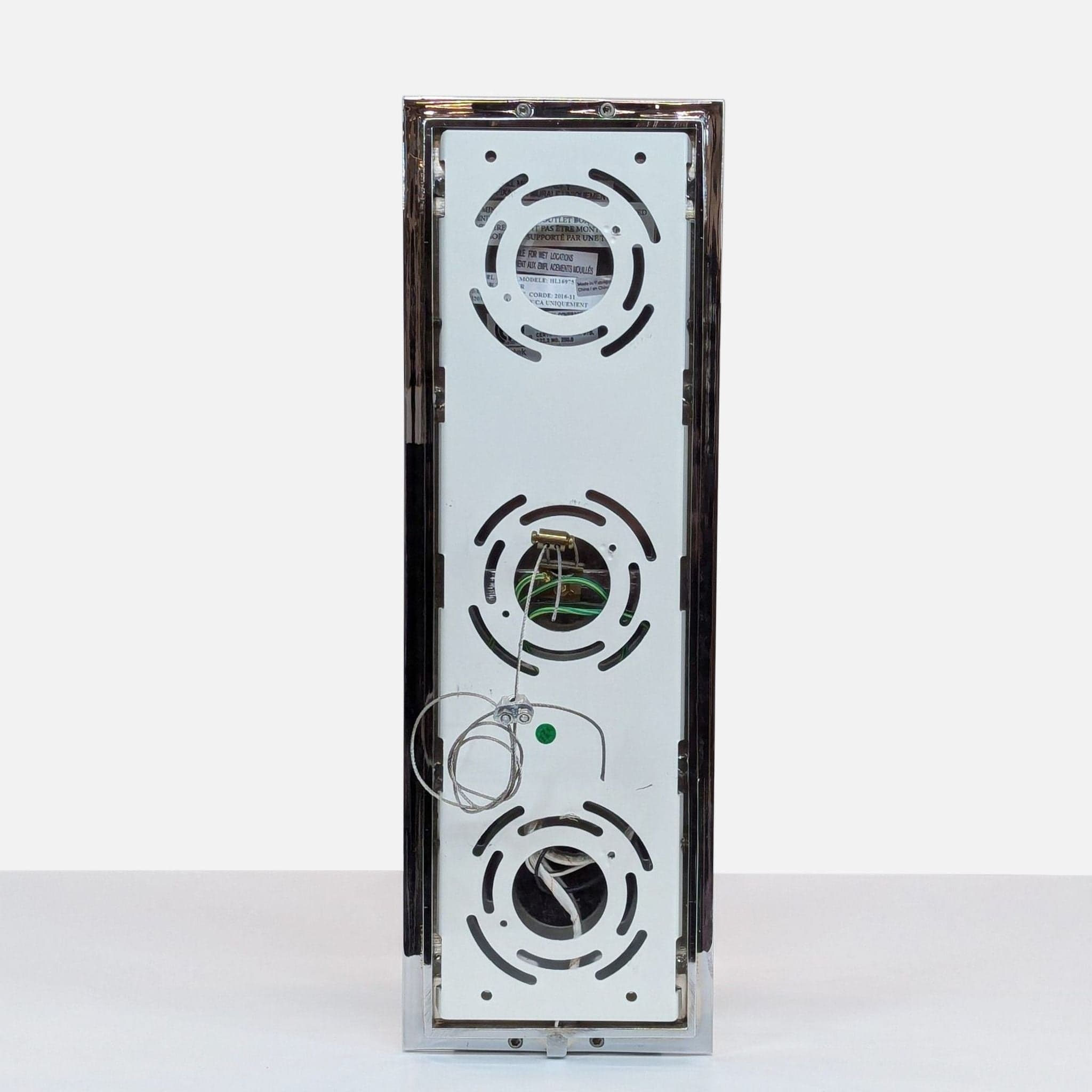 Modern Chrome Frame Wall Light with Ribbed Glass - Thumbnail 3