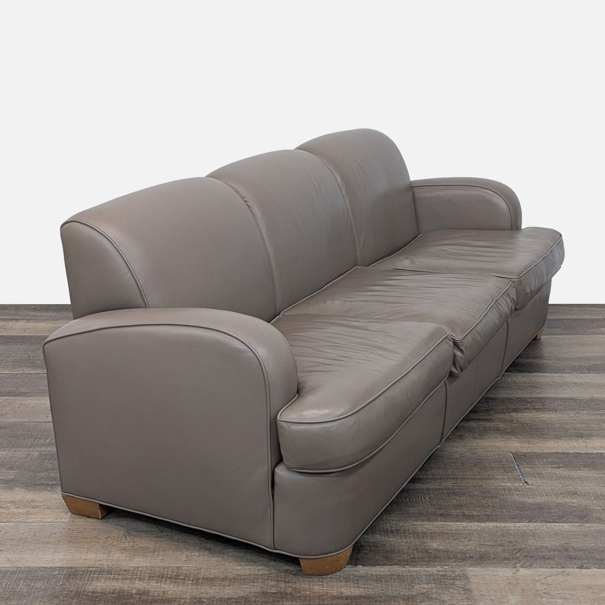 Custom 3-Seat Leather Sofa - Thumbnail 8