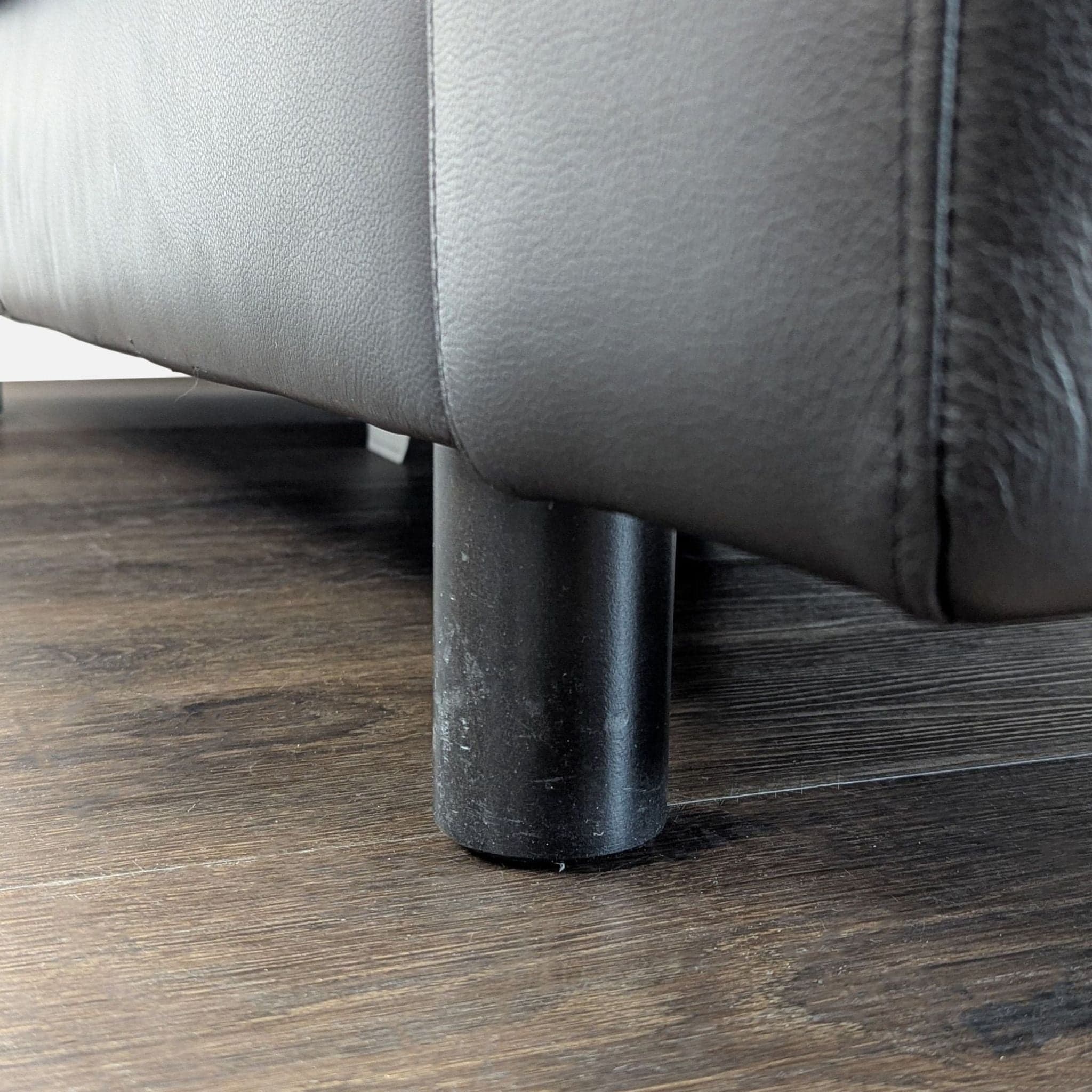 Ekornes Batick Stressless Black Leather Loveseat - Modern Comfort - Thumbnail 5