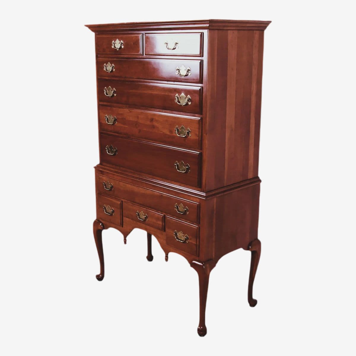 Ethan Allen Solid 'American Traditional' Cherry Highboy - Vintage Late 20th Century - Image 1
