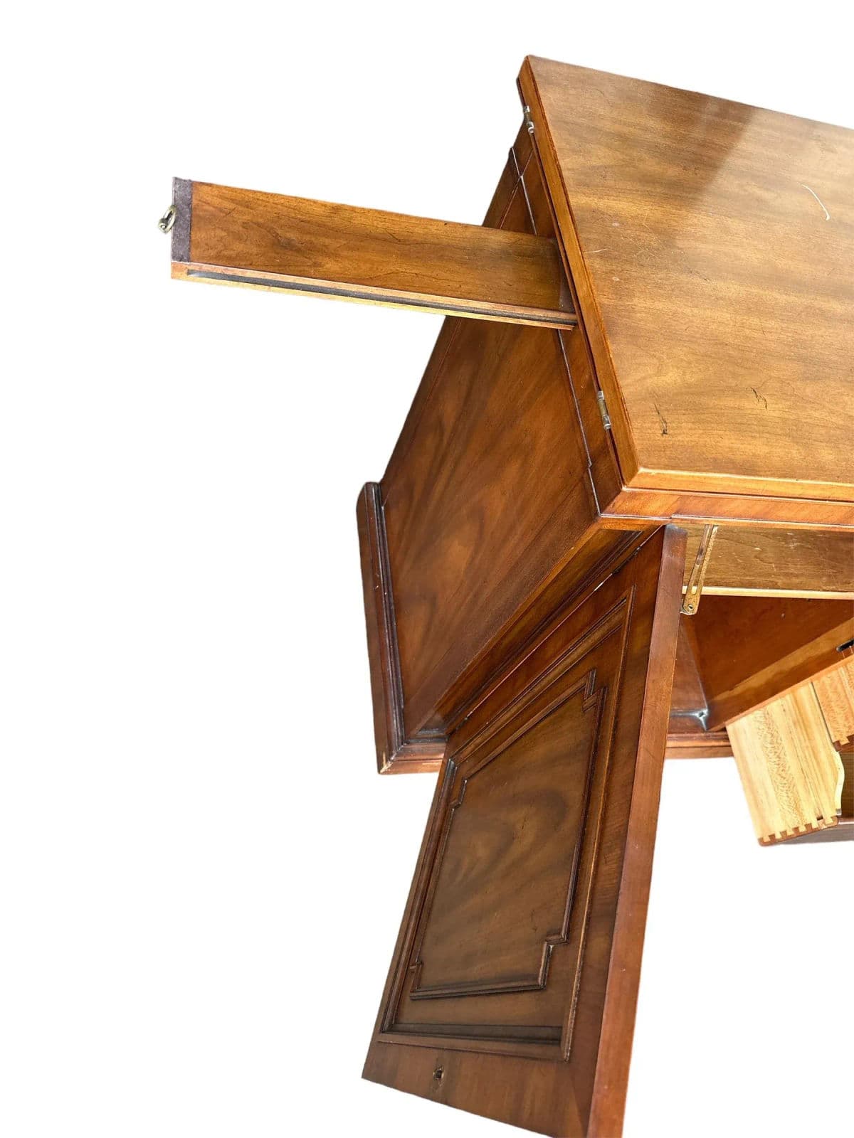 Kindel Grand Rapids 'Milano' Cherry Wood Rolling Buffet Server or Dry Bar - 1960s - Thumbnail 7