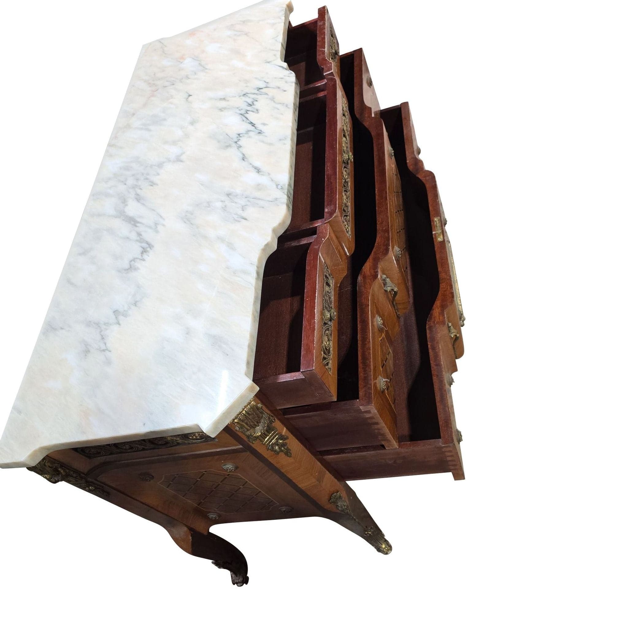 Antique Sideboard with Marble Top - Thumbnail 8