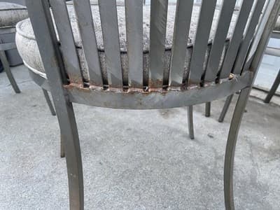 Late 20th Century Modern Shaver Howard Slatted Steel Back Dining or Side Chairs - Thumbnail 8