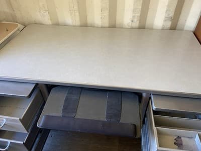 Vintage Mid Century Modern Metal Tanker Steelcase Tanker Desk Workbench Table - Thumbnail 6