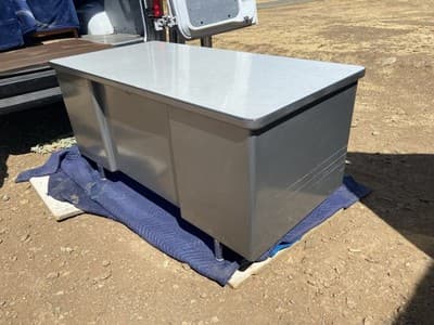 Vintage Mid Century Modern Metal Tanker Steelcase Tanker Desk Workbench Table - Thumbnail 11