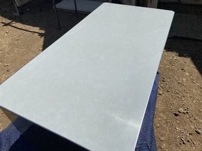 Vintage Mid Century Modern Metal Tanker Steelcase Tanker Desk Workbench Table - Thumbnail 15