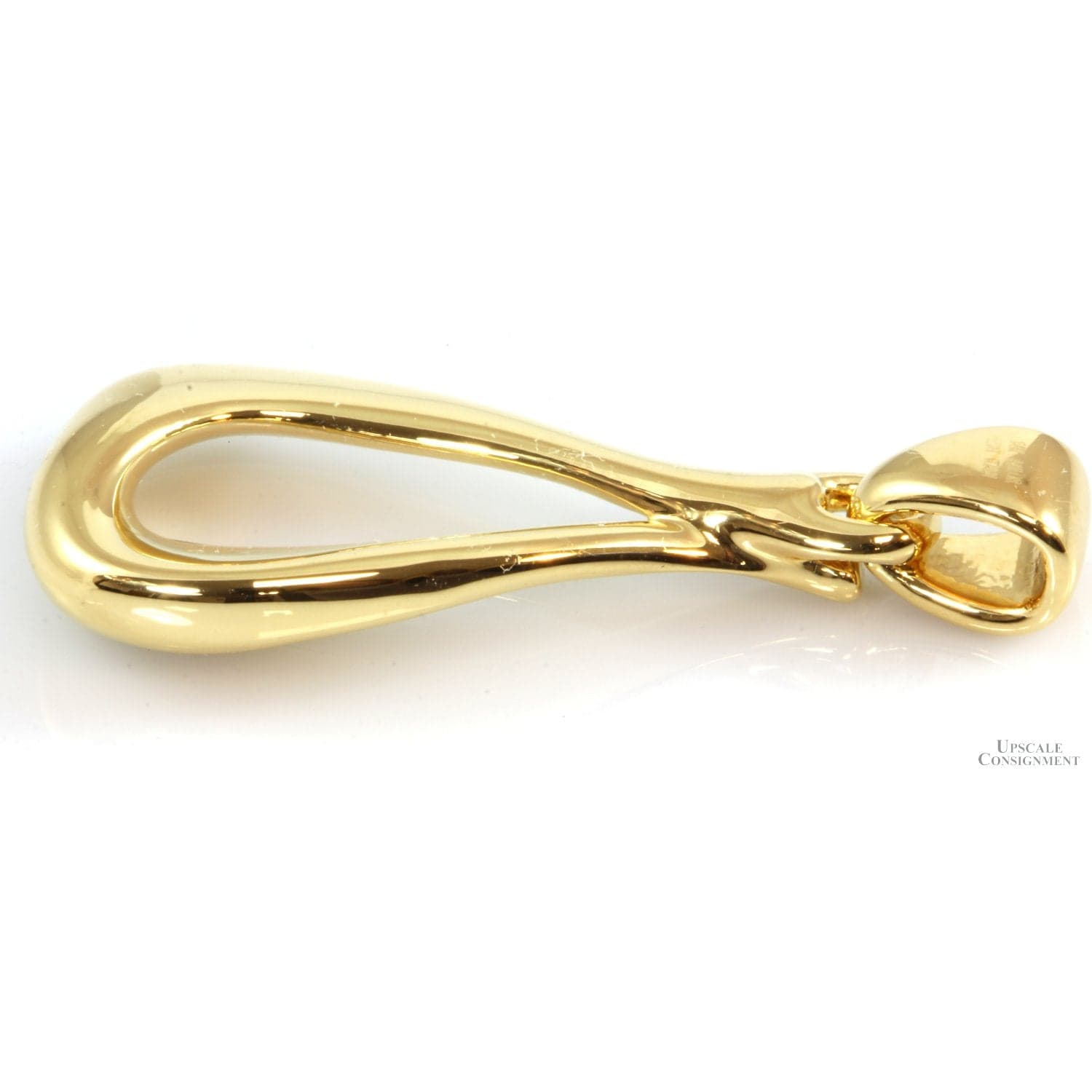 Electroformed 14K Yellow Gold over Resin Loop Design Pendant - 2.25" - Thumbnail 4