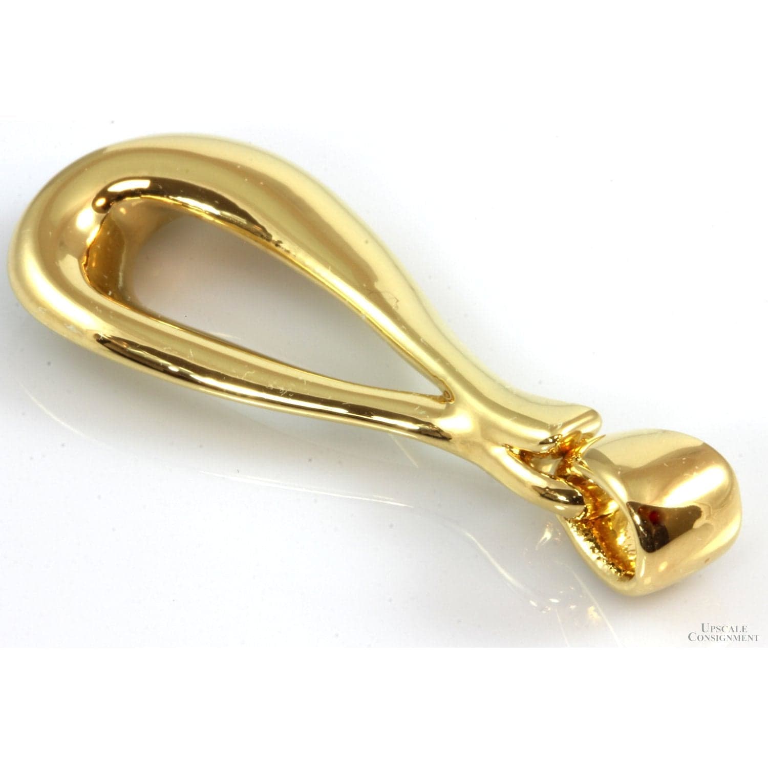 Electroformed 14K Yellow Gold over Resin Loop Design Pendant - 2.25" - Thumbnail 3