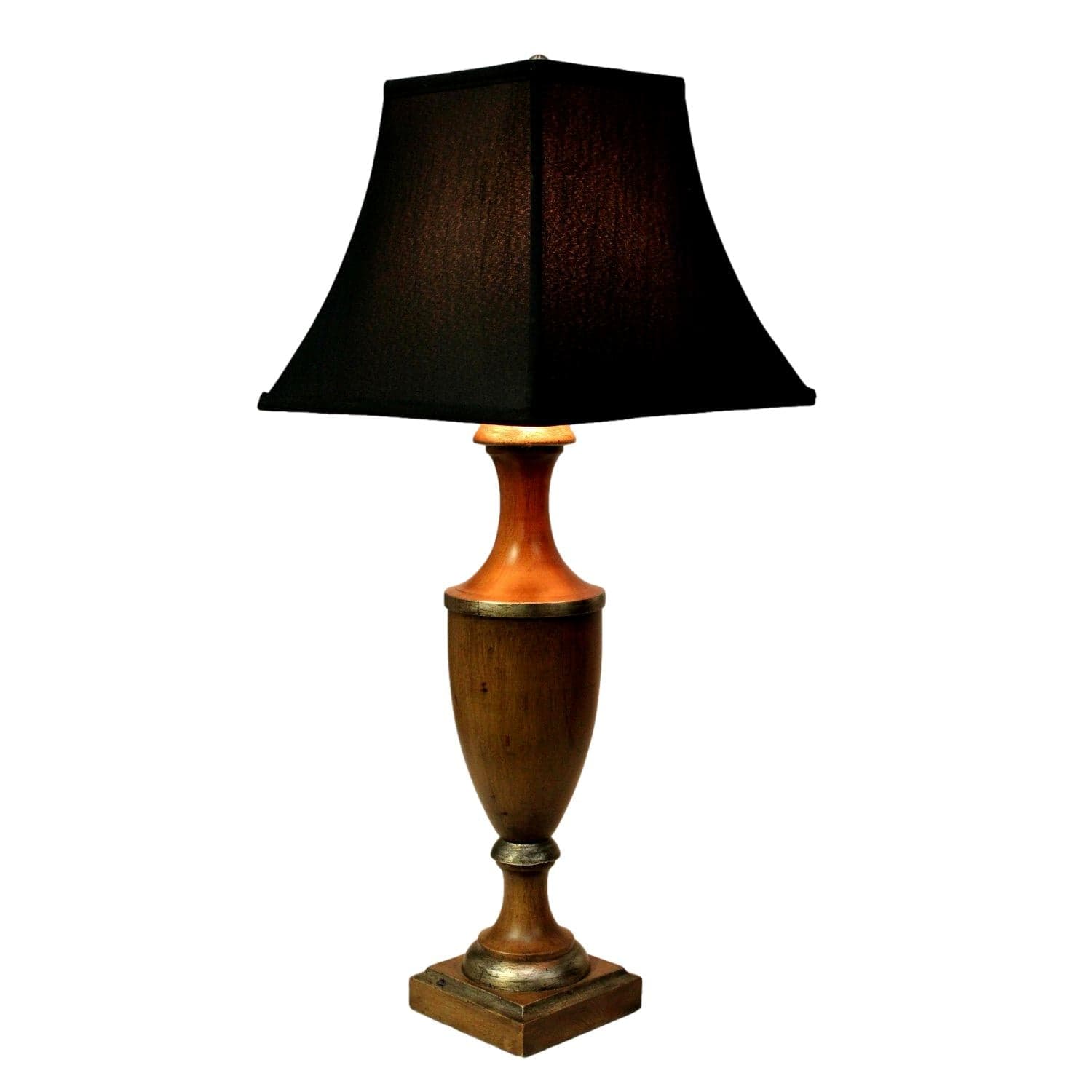 Aiden Gray Urn Table Lamp w/ Black Shade - Thumbnail 2
