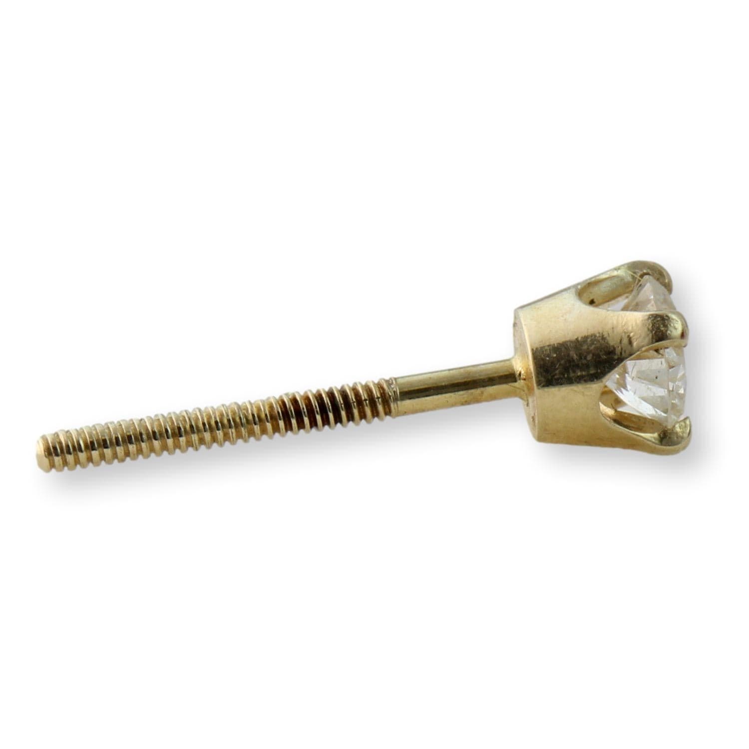 .20 ct Round Brilliant-Cut Diamond 14K Singular Earring - Thumbnail 3