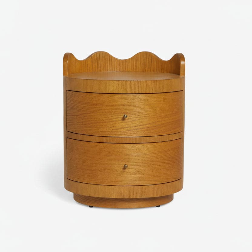 Pair (2) Lulu and Georgia Curved Front Ripple Nightstand FFW-1152 - Thumbnail 2