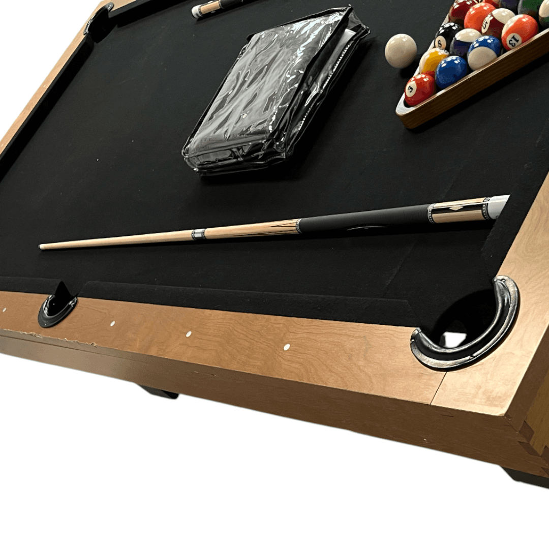 Barrington Billiards 8' Urban Slate-Tech Drop Pocket Table with Cover, Pool Ball and Cue Stick Set - Thumbnail 6