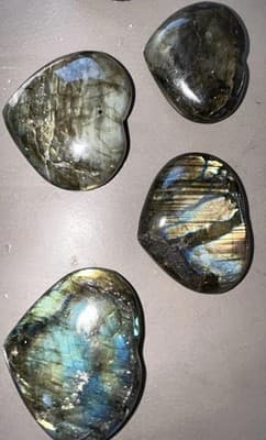 Labradorite Gemstone Heart Shaped Pendant - Image 1