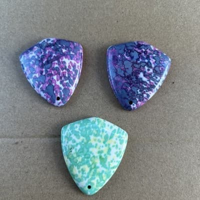 38 MM Flat back resin Pendant /Druzy Agate - Caboch. - Thumbnail 15