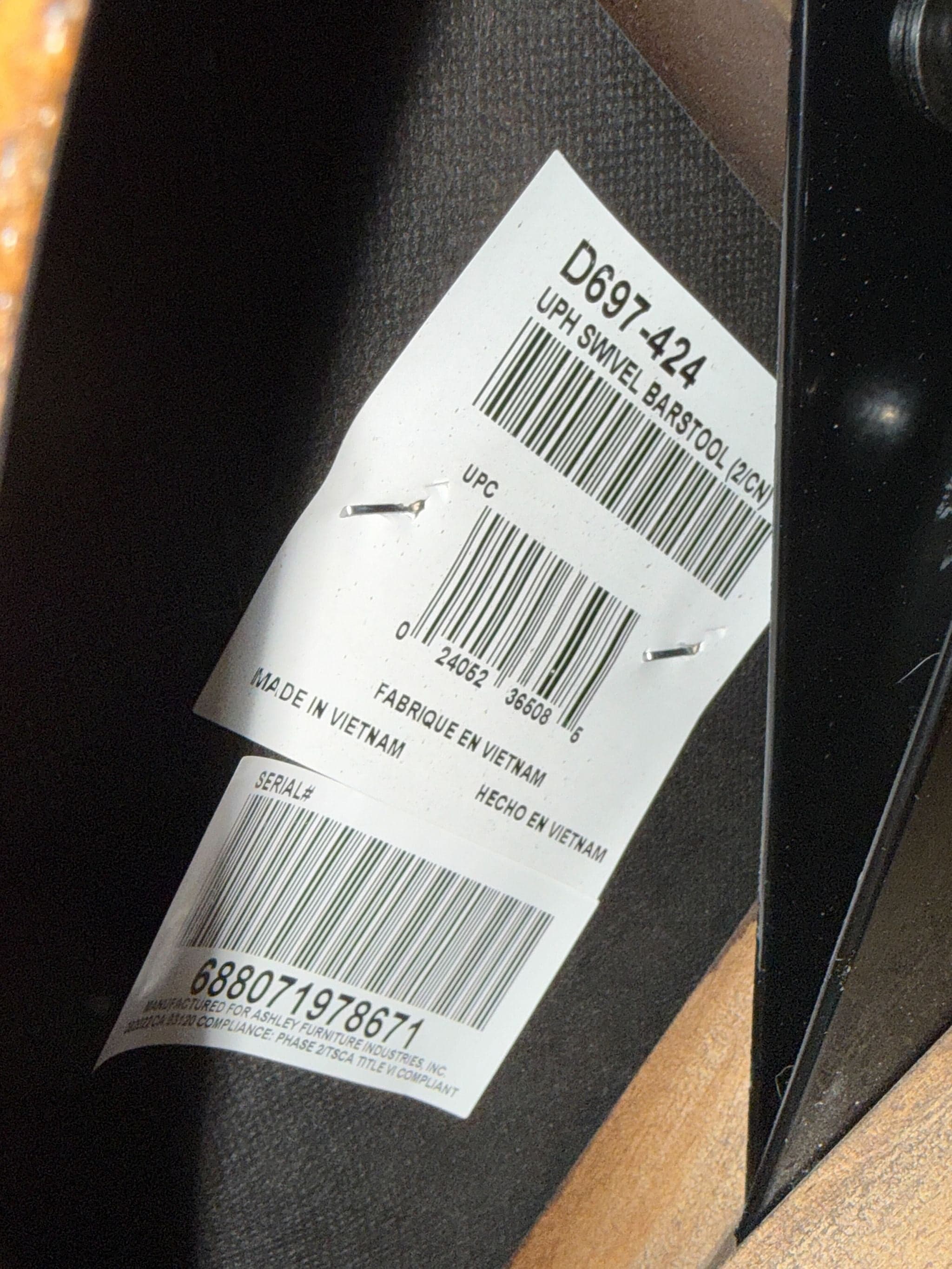 Ashley Furniture Porter Swivel Bar Stool - Thumbnail 8