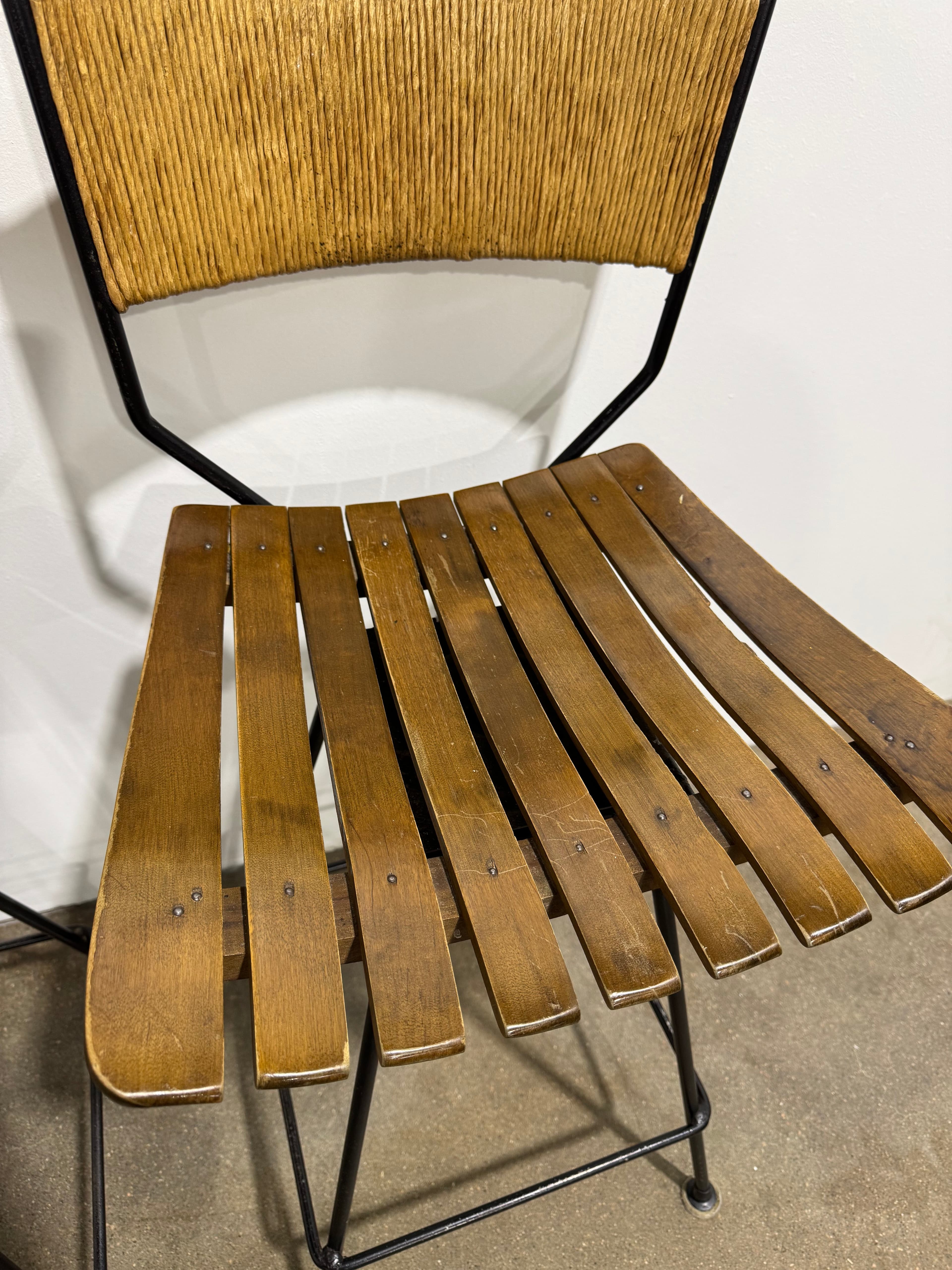 Arthur Umanoff Mid-Century Modern Counter Stool (set of 2) - Thumbnail 4