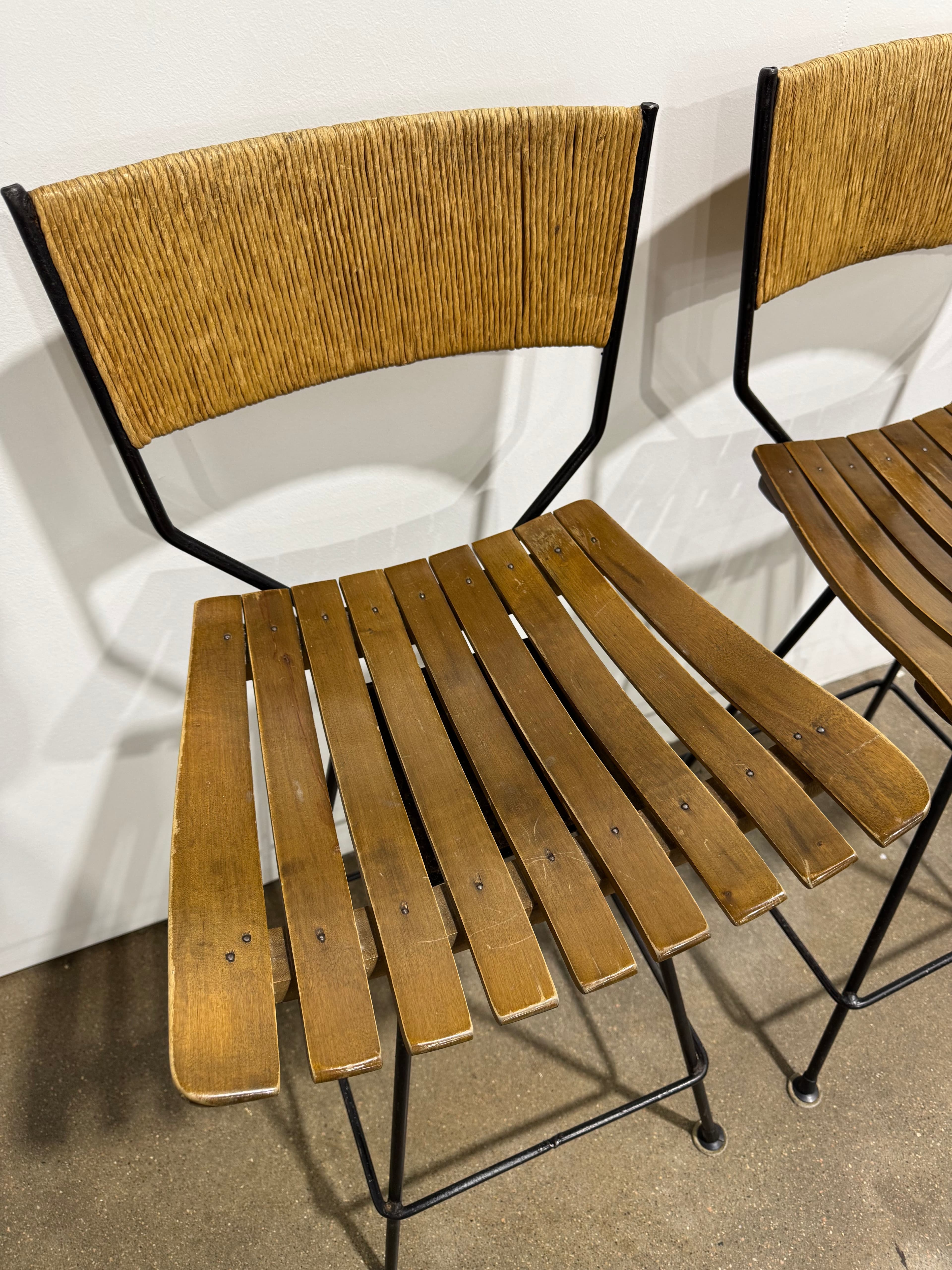 Arthur Umanoff Mid-Century Modern Counter Stool (set of 2) - Thumbnail 5