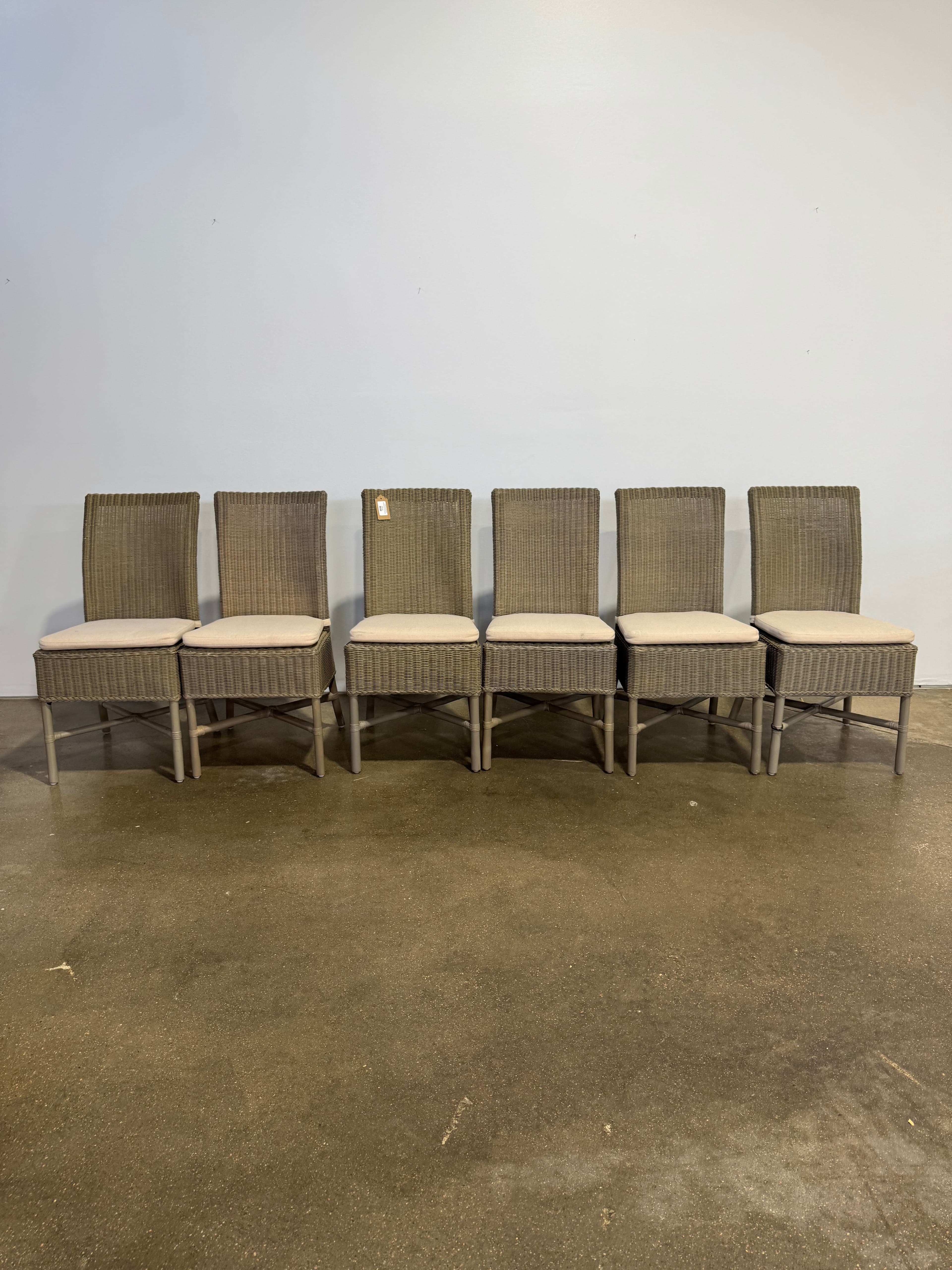 Crate and Barrel Dining Chairs and Cushions - Set of 6 - Image 1