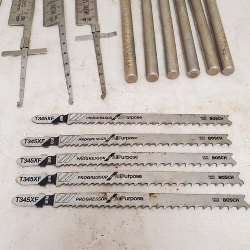 Assorted Precision Measuring Tools Scribes and Bosch Jigsaw Blades LOT-507 - Thumbnail 5