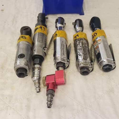 Lot of 5 Assorted Heavy Duty Pneumatic Air Ratchet Wrench Air Tool LOT-218 - Image 1