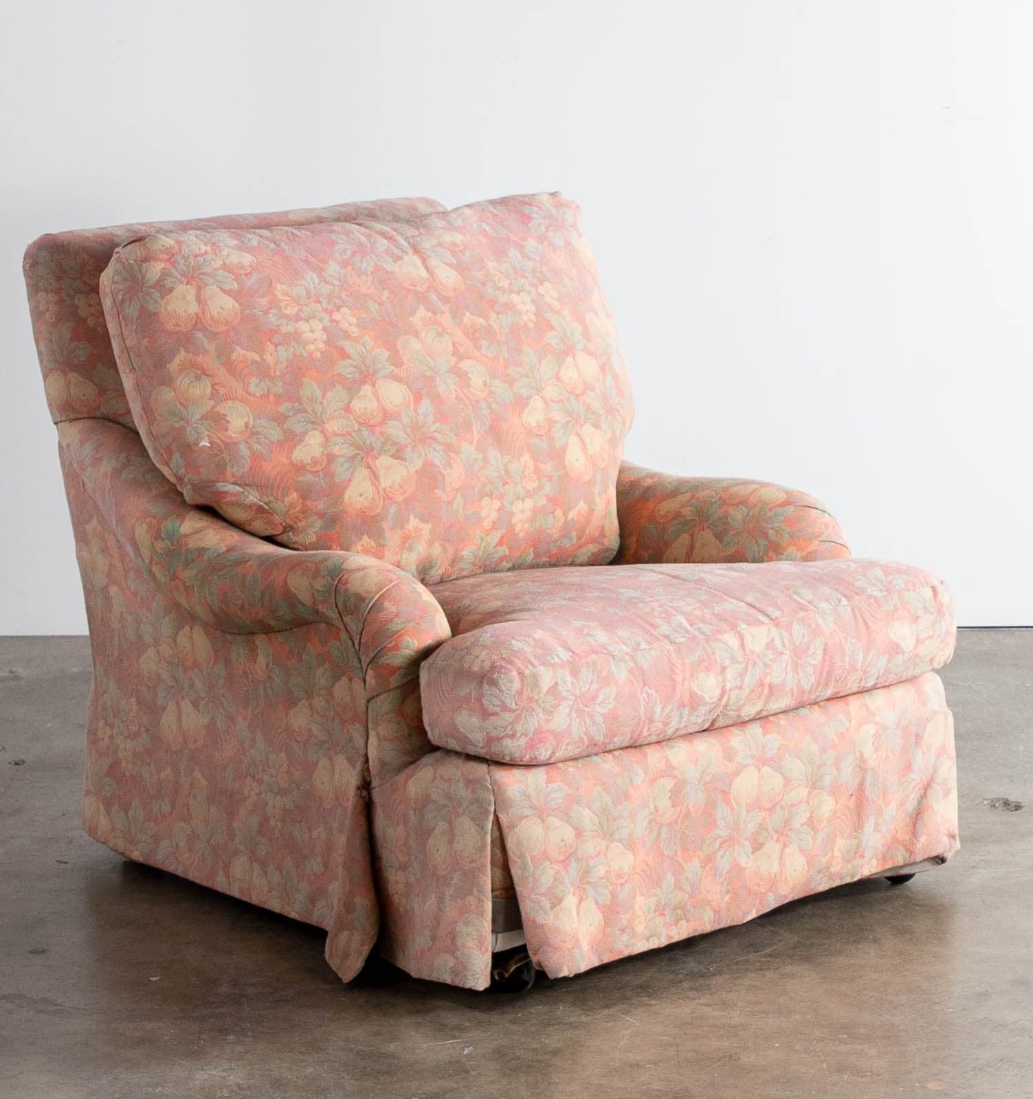 Floral Brocade Club Chair and Ottoman, by Belmar Co. of San Francisco - Thumbnail 3