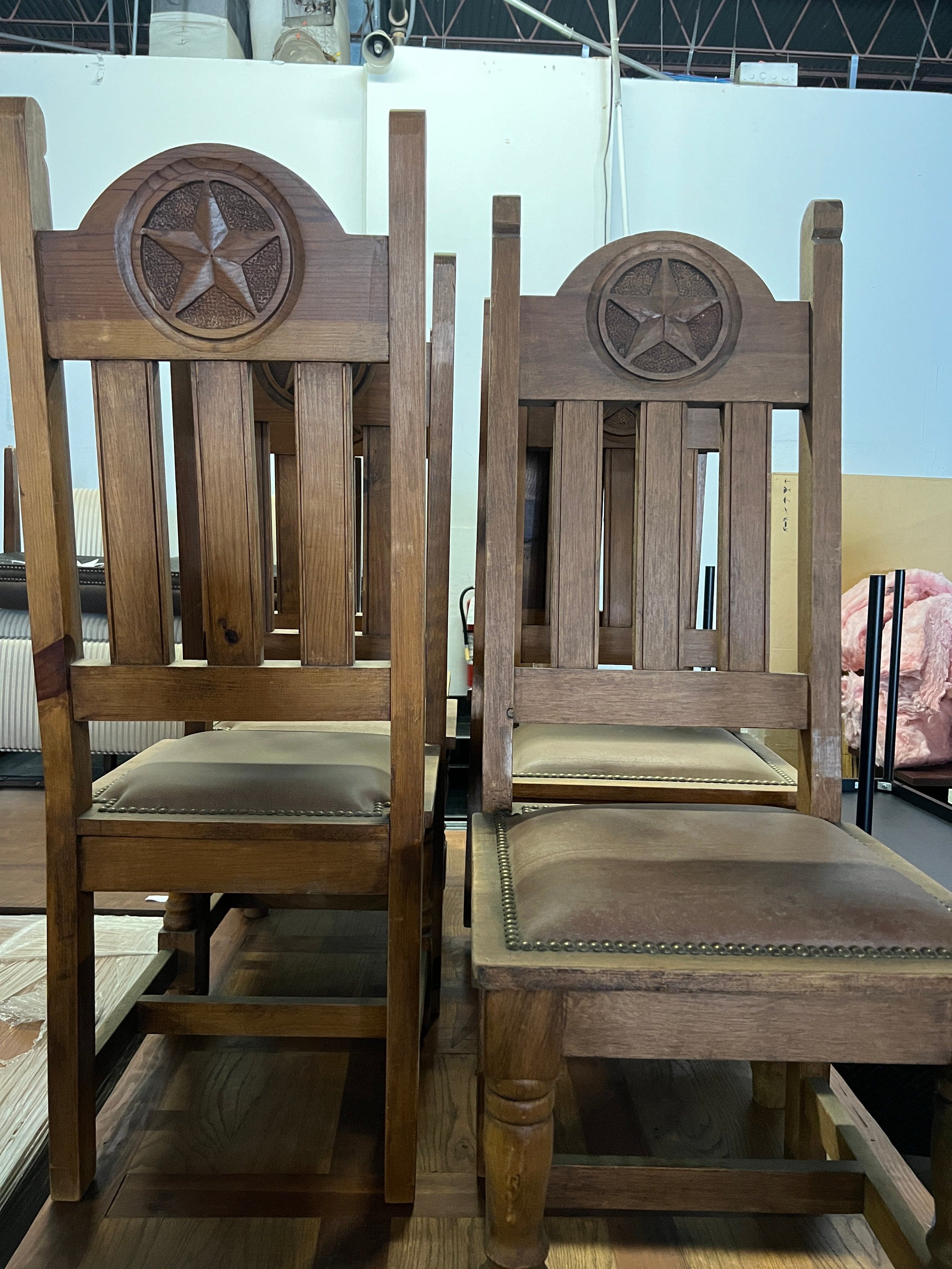 Rustic Texas Star Dining Table Set - Thumbnail 2