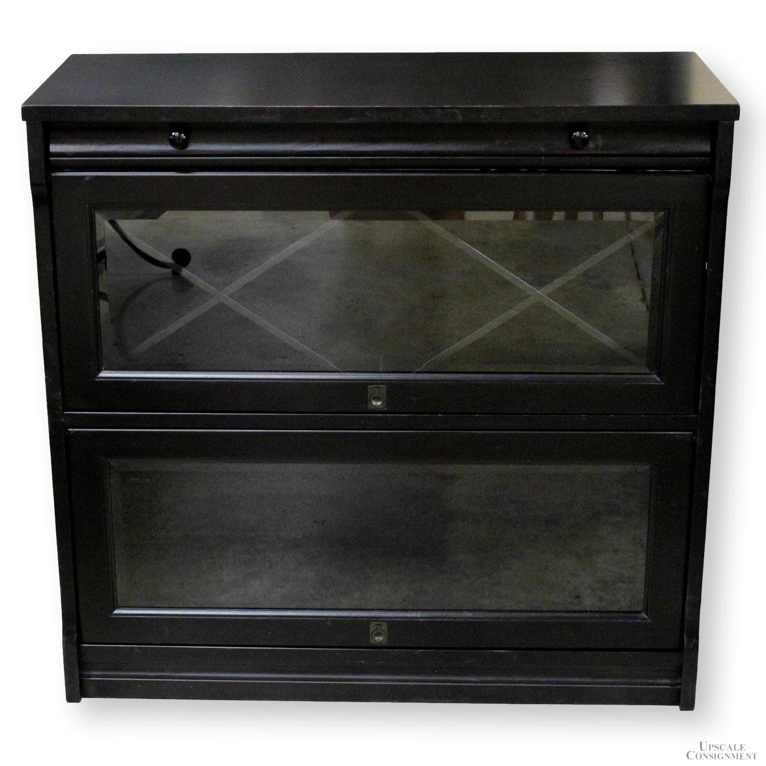 Coaster Furniture Black Barrister Style Wine Cabinet - Black - Image 1
