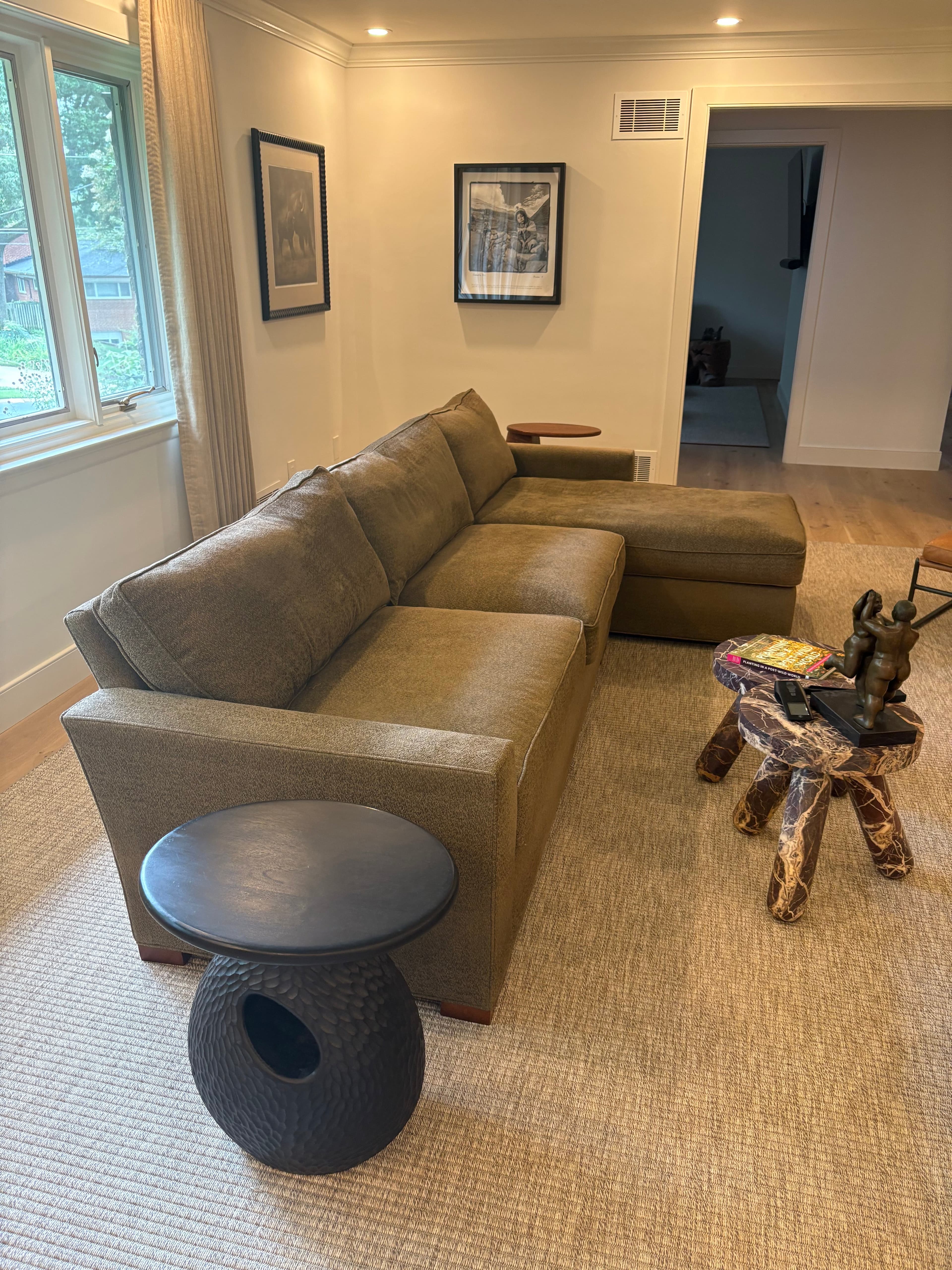 Custom Seating Calvin Cray Upholstered Sectional Sofa Couch SH265-39 - Thumbnail 3