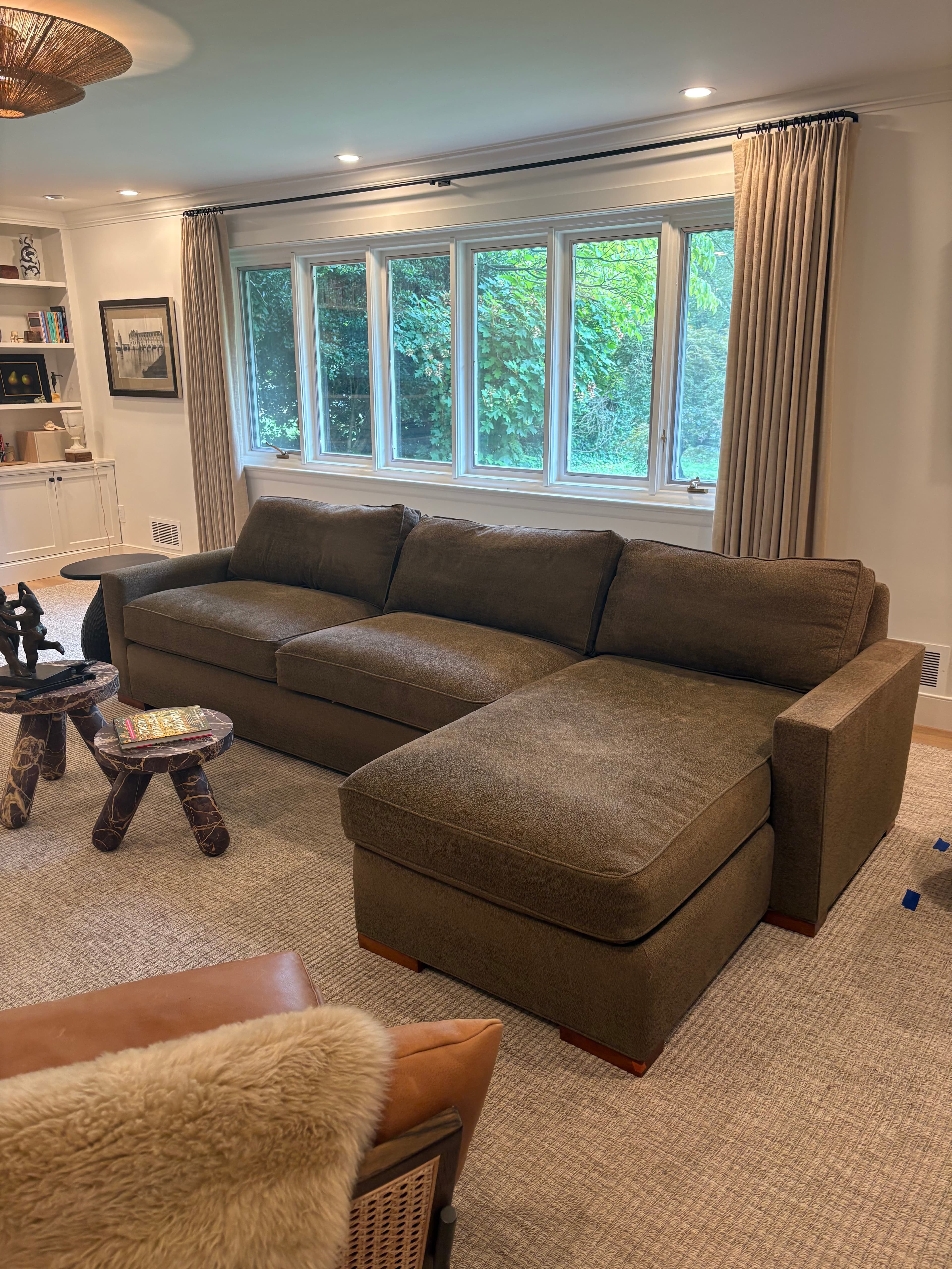 Custom Seating Calvin Cray Upholstered Sectional Sofa Couch SH265-39 - Image 1