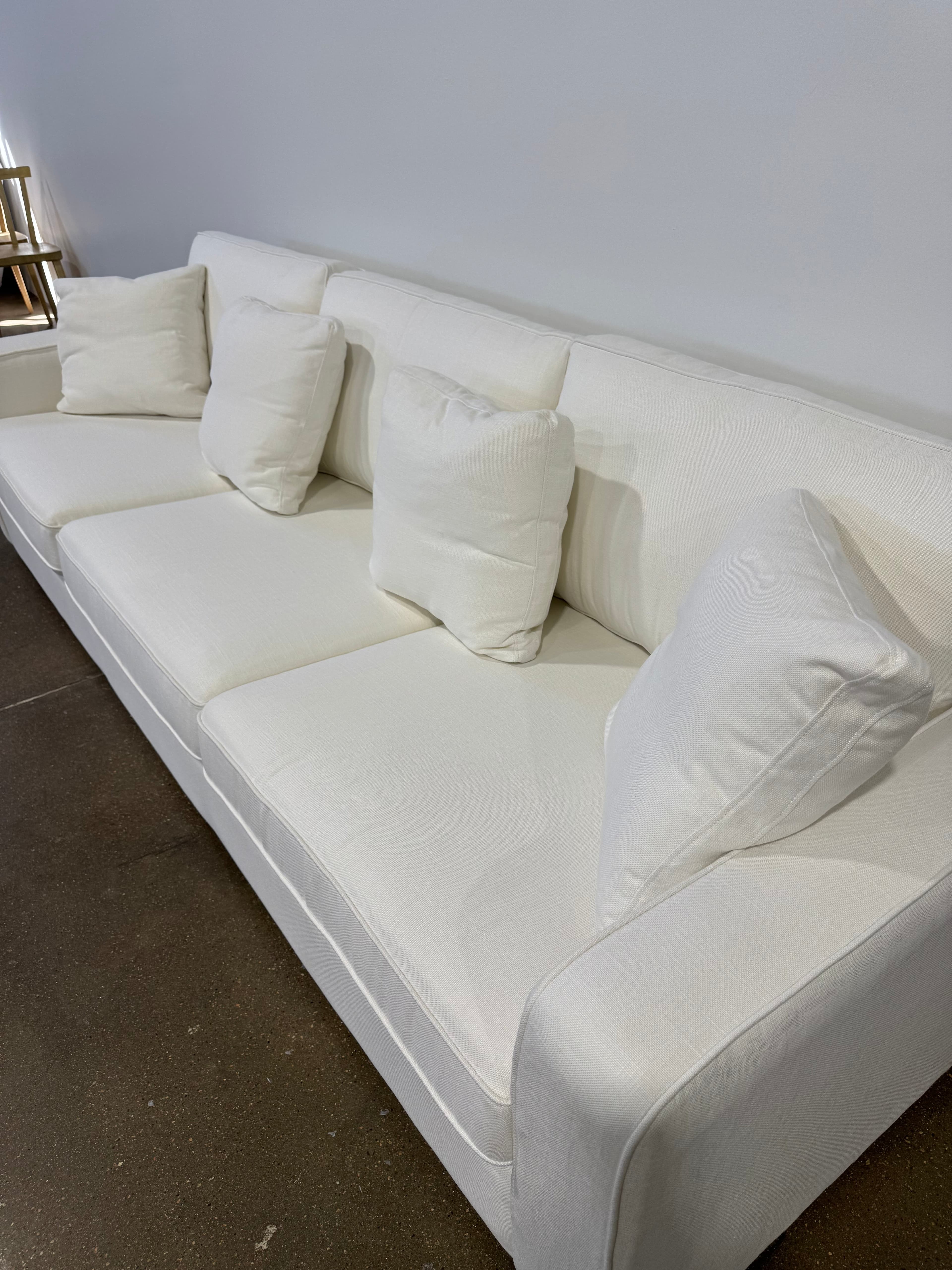 Interior Define James 3 Seat Sofa - White - Thumbnail 4