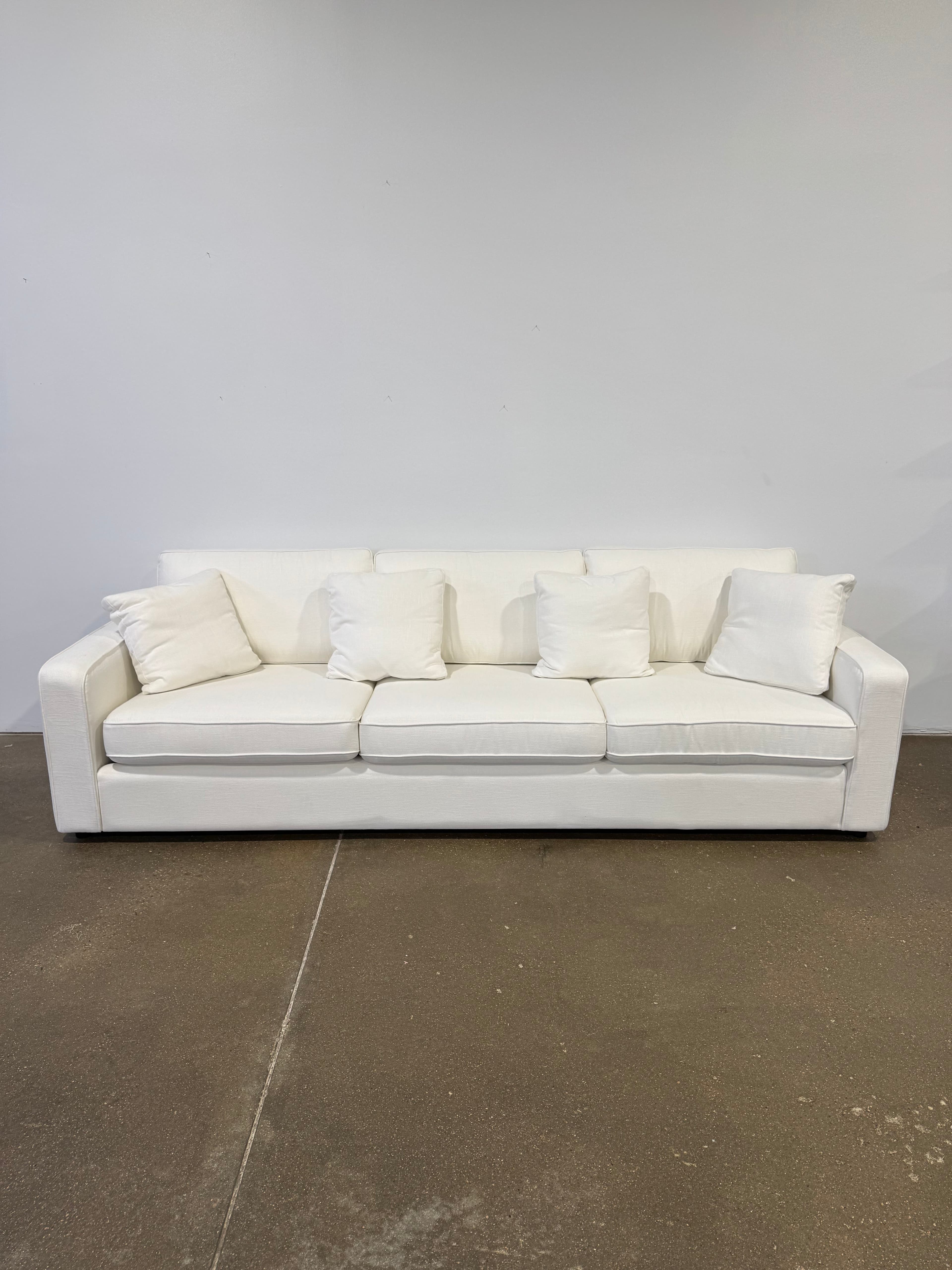 Interior Define James 3 Seat Sofa - White - Image 1