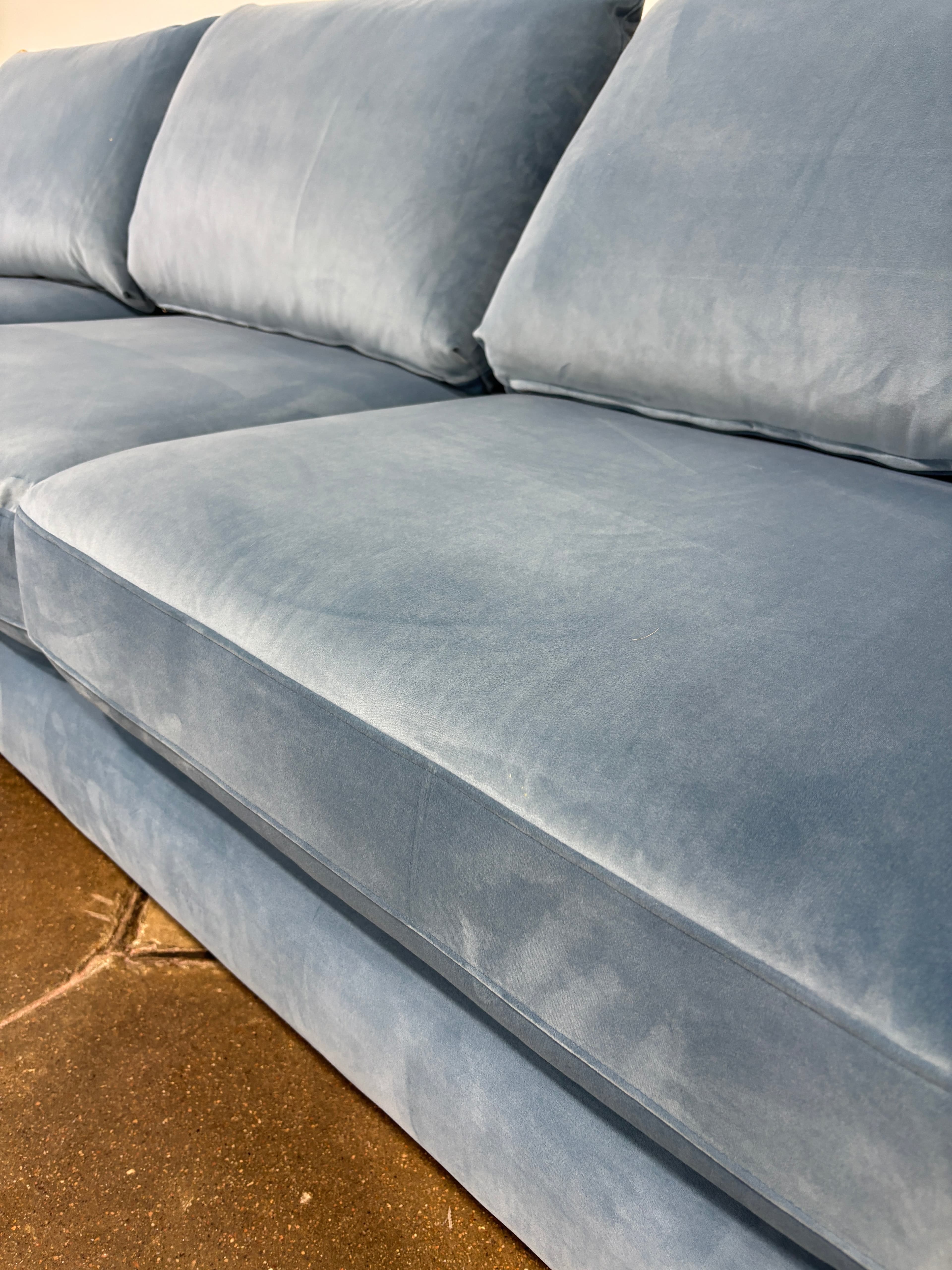 Interior Define Sloan Sofa - 3 Seat - Light Blue - Thumbnail 4