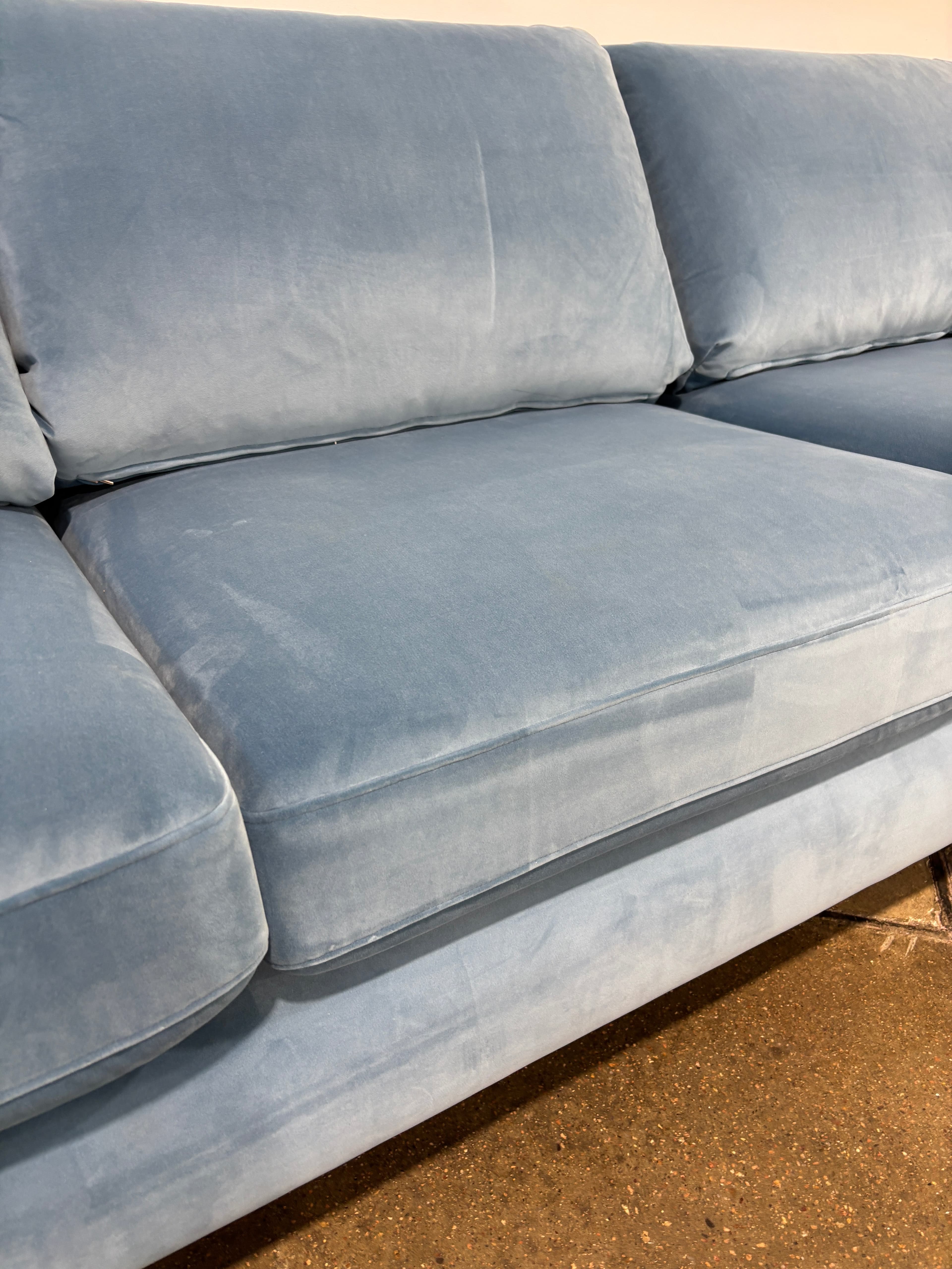 Interior Define Sloan Sofa - 3 Seat - Light Blue - Thumbnail 5