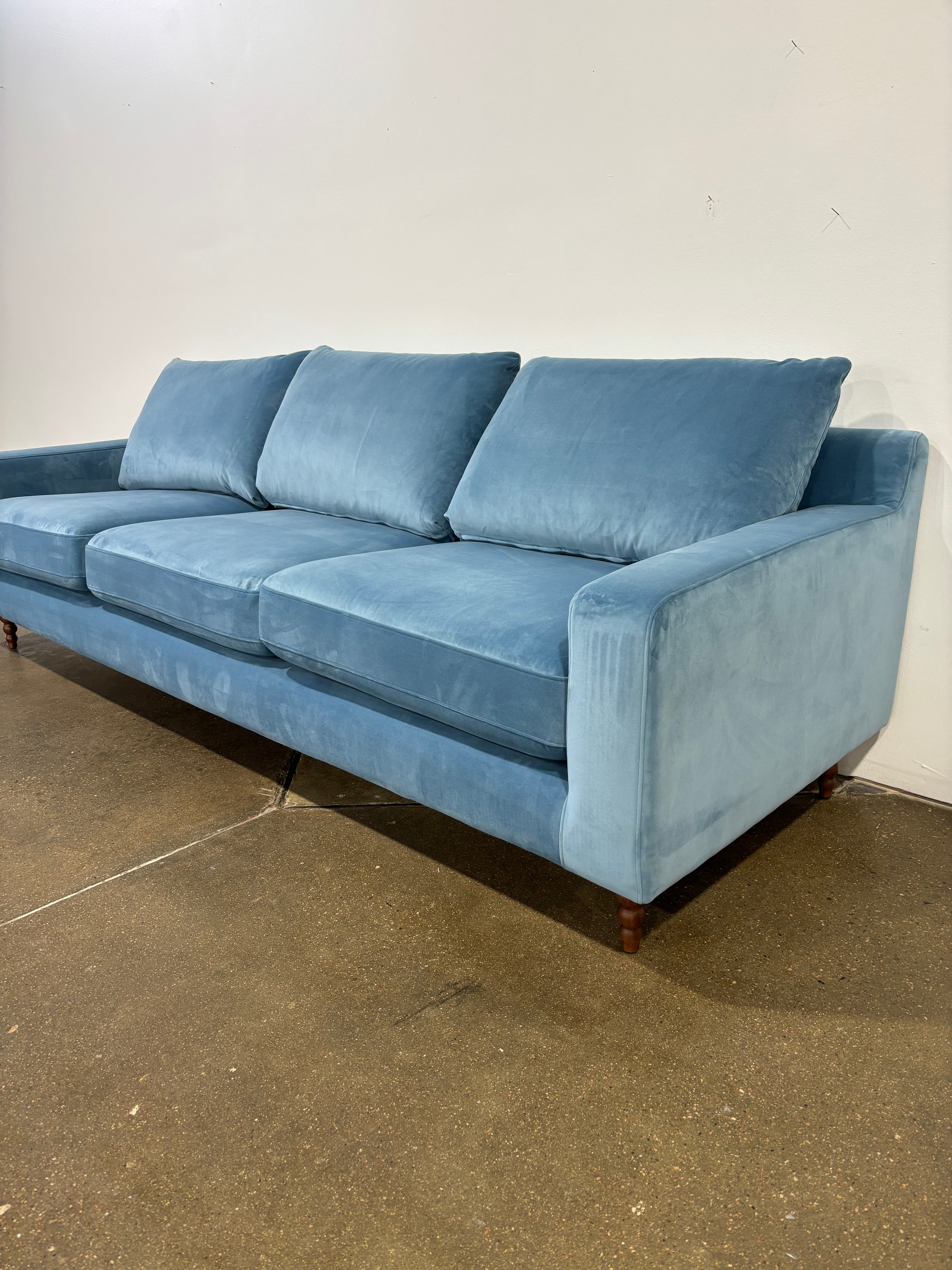 Interior Define Sloan Sofa - 3 Seat - Light Blue - Thumbnail 2