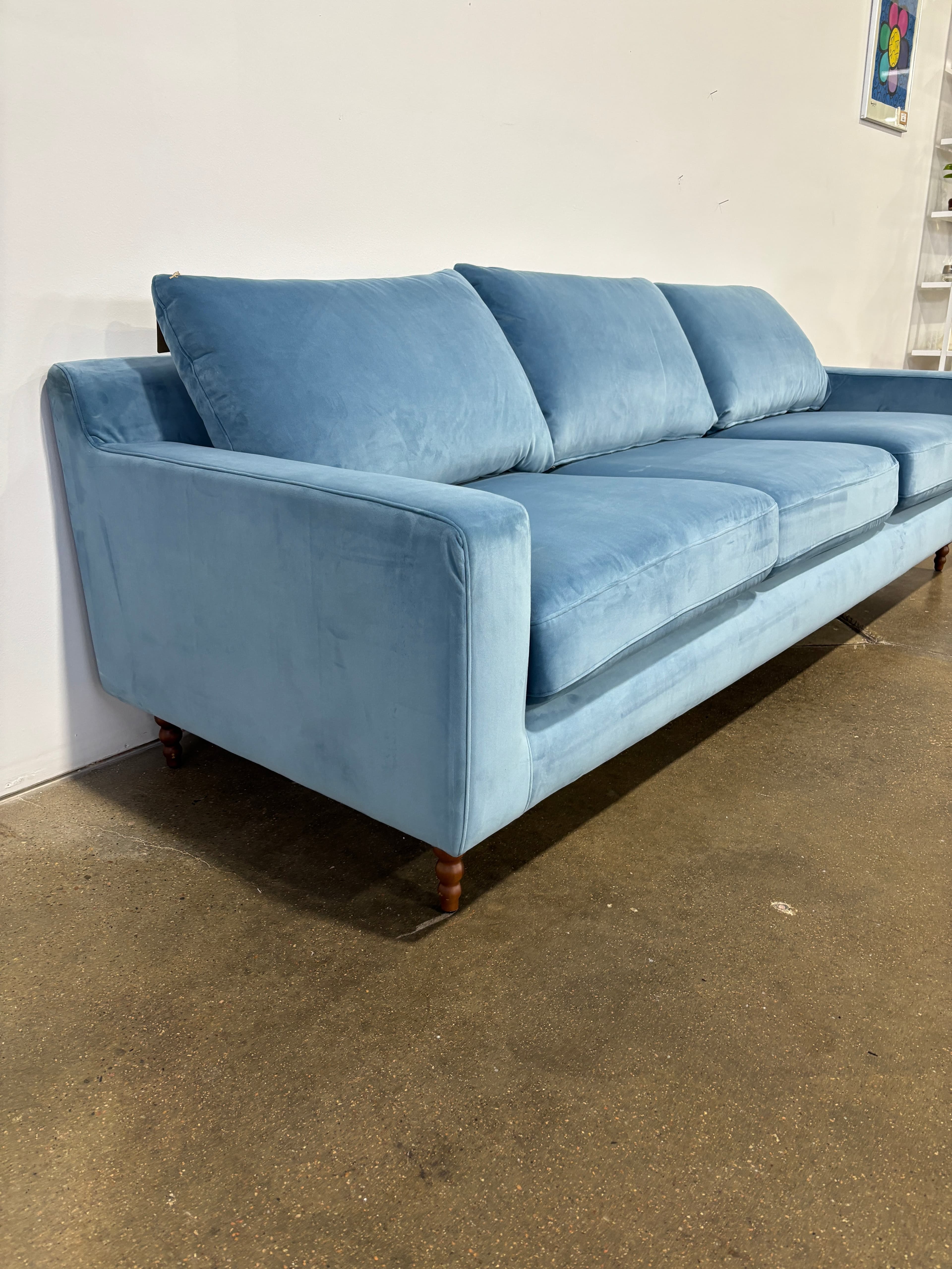 Interior Define Sloan Sofa - 3 Seat - Light Blue - Thumbnail 8
