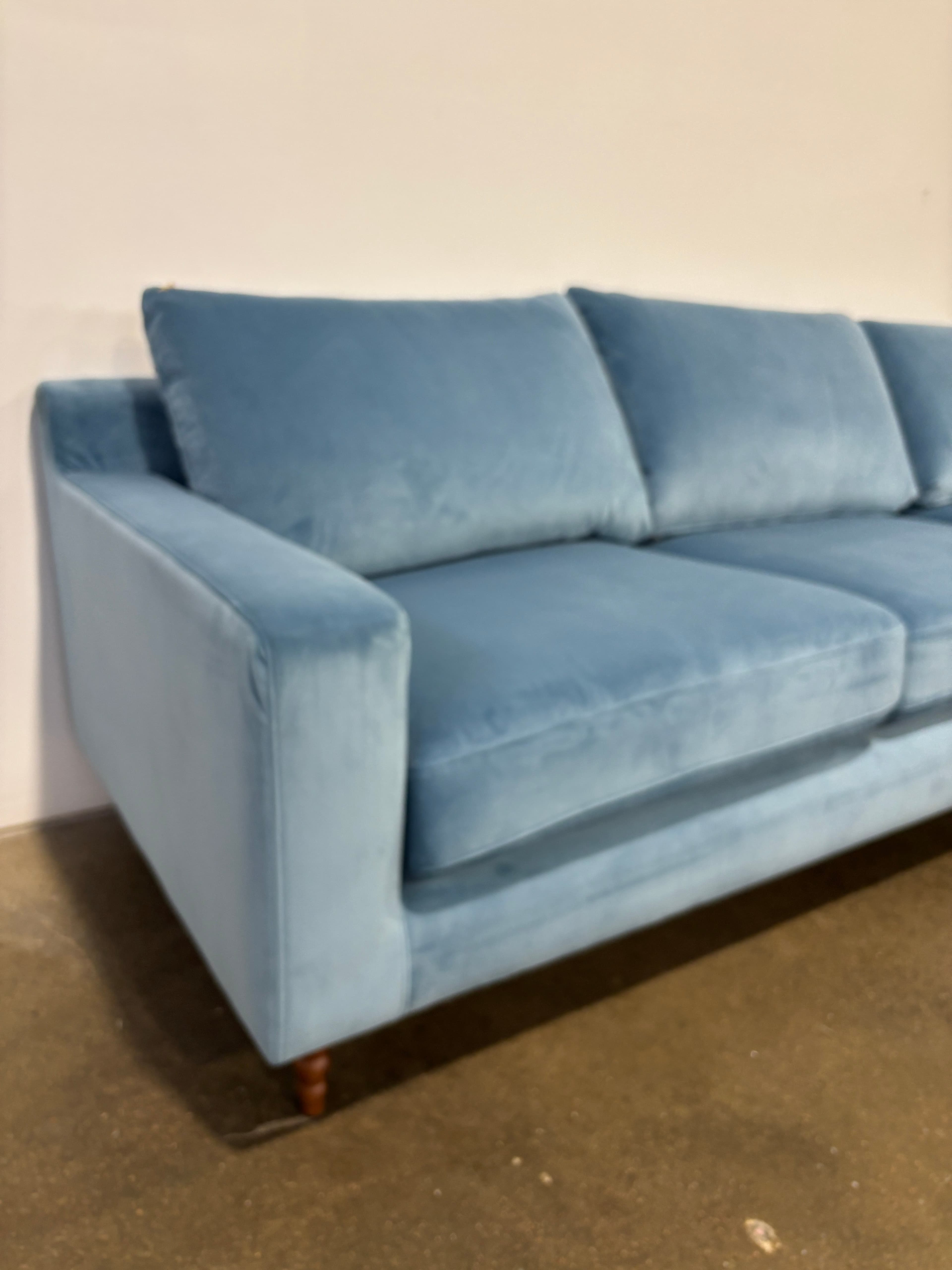 Interior Define Sloan Sofa - 3 Seat - Light Blue - Thumbnail 7