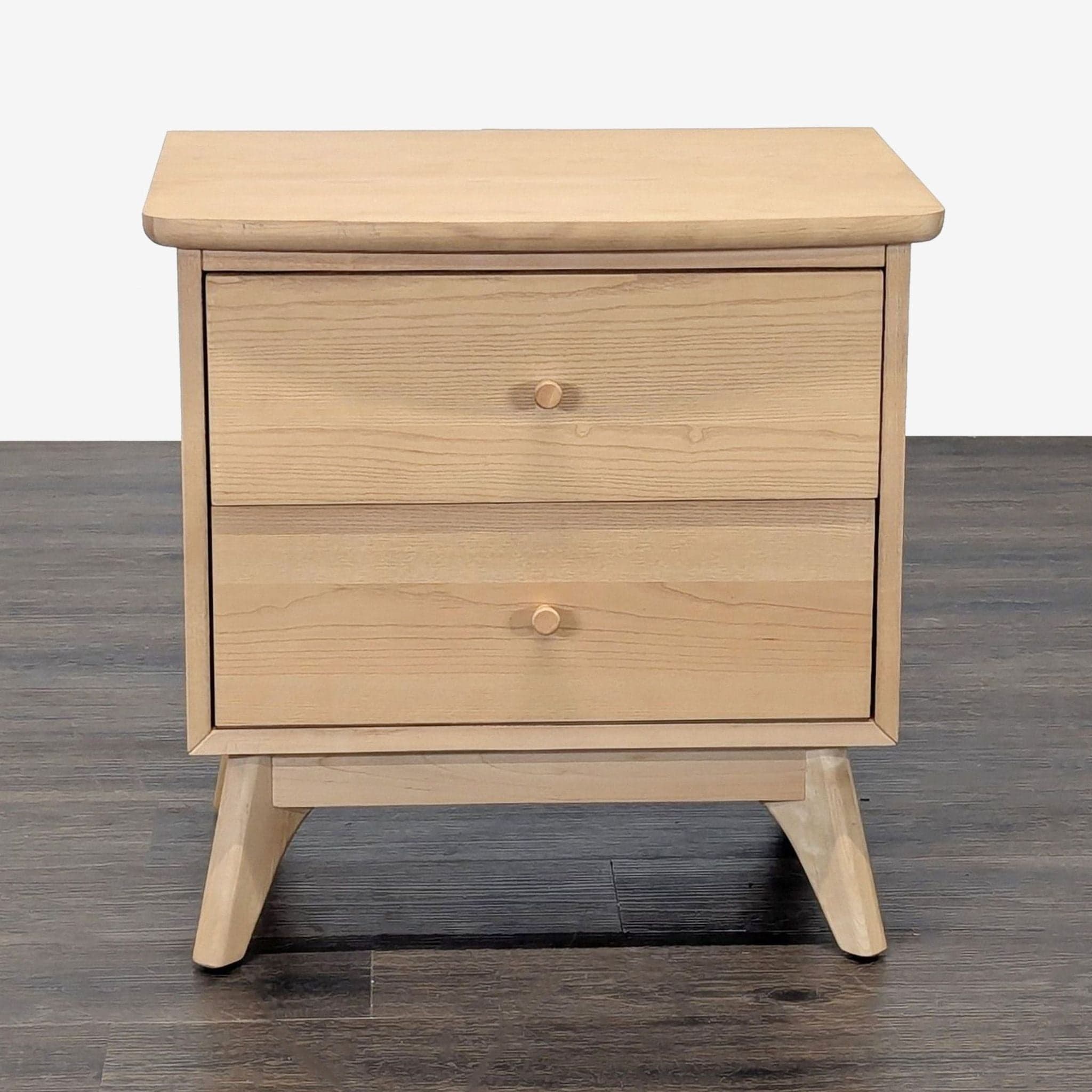 Two Drawer Mid-Century Nightstand - Image 1
